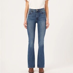 DL1961 Bridget Boot High Rise Instasculpt 33" Jeans, Size 27 New Condition